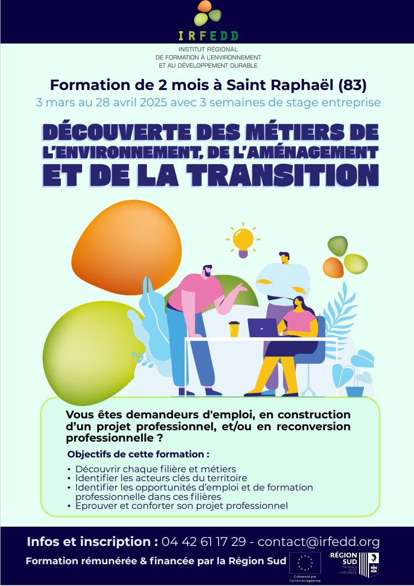 Une formation pour découvrir les métiers de l’Environnement, l’Aménagement et la Transition !